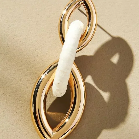 Anthropologie Triple Marquise Drop Earrings - Picture 3 of 6